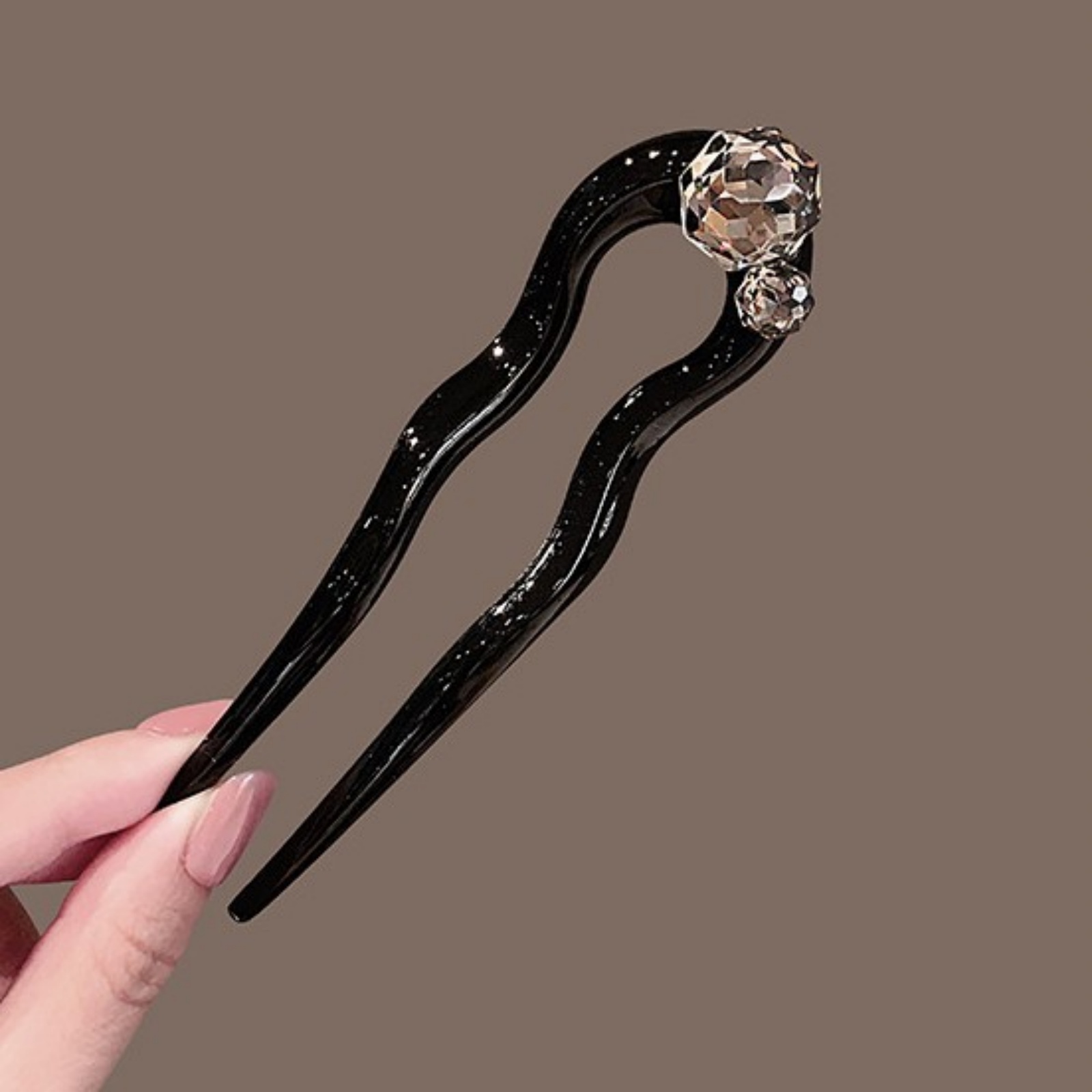 Hair Fork Stick - 1 szt. Kryształowa szpilka do włosów,