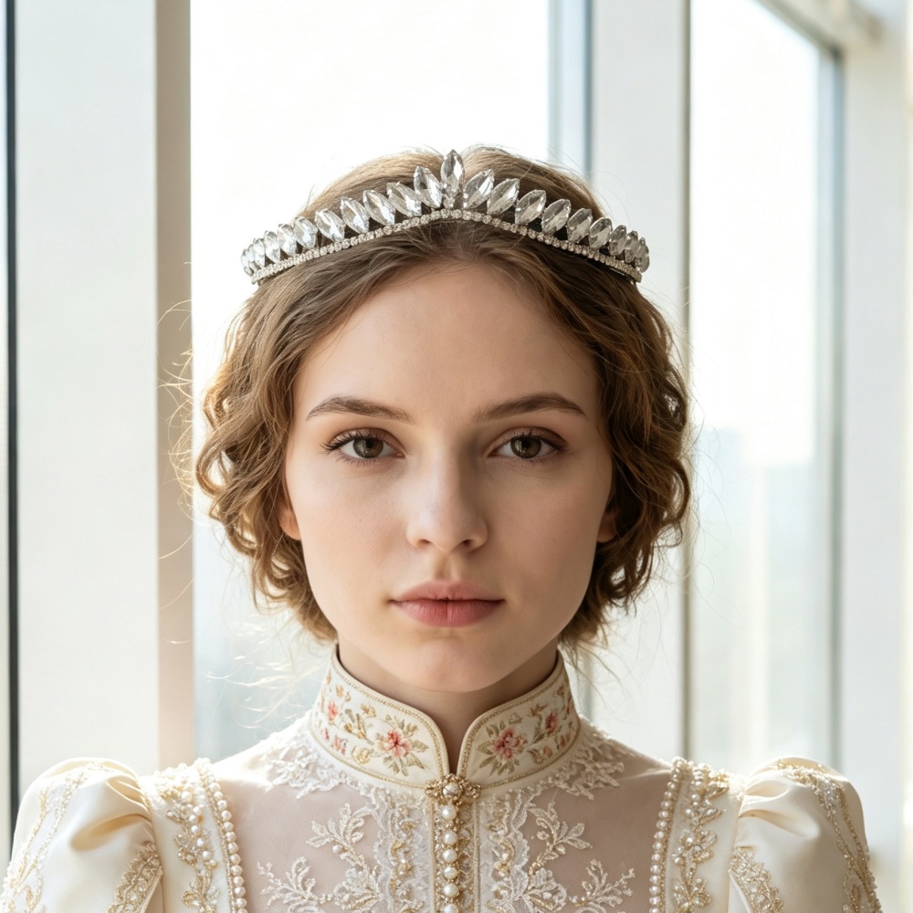 Women Accessories For Wedding - Minimalistyczne kryształowe tiary ślubne do włosów