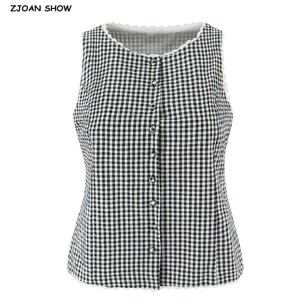 Women Electronic Accessories - Elegancka czarno-biała koszulka bez rękawów w