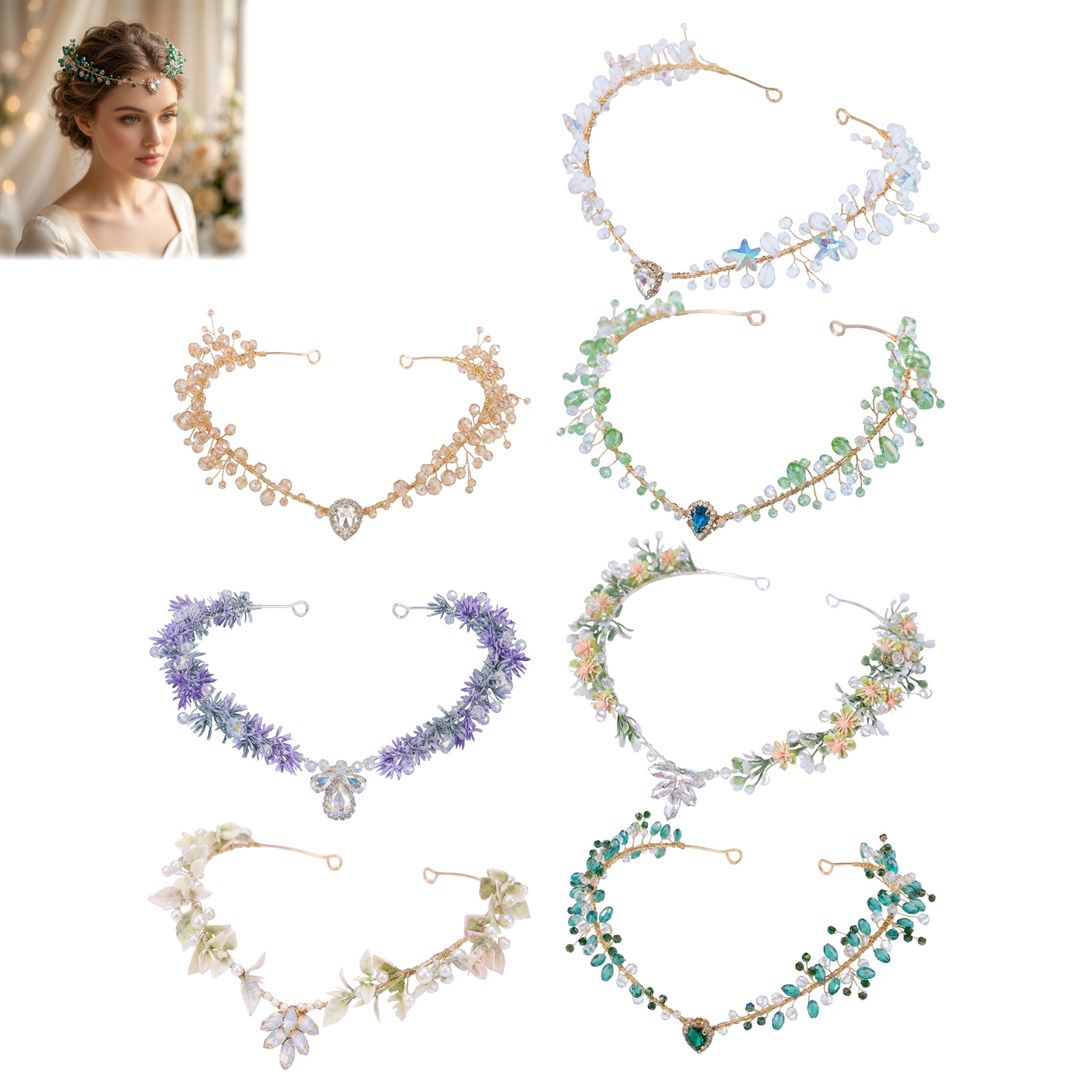 Ślubna opaska do włosów, trójk – Women Accessories For Wedding recenzja i cena