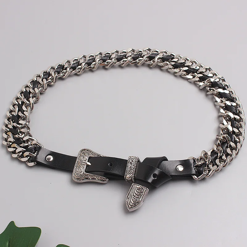 Kobiety Hip Hop metalowy pasek – Women'S Jeans Accessories Chain recenzja i cena