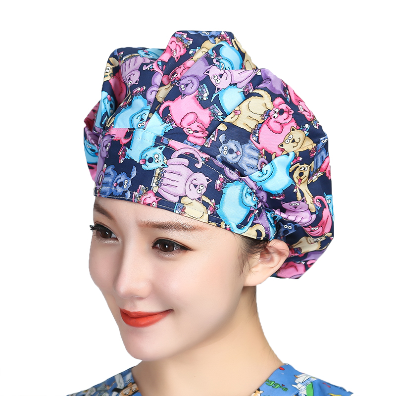 Bouffant Scrubs czapki Cartoon – Women'S Work Accessories recenzja i cena