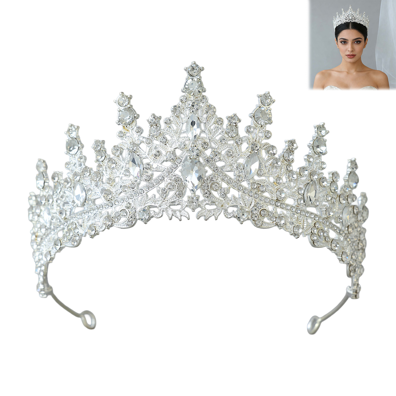Świecąca korona ślubna z cyrko – Women'S Accessories And Jewelry recenzja i cena